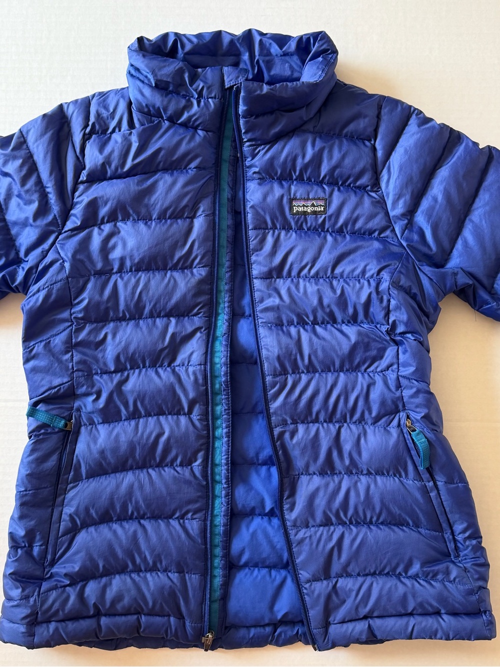 Patagonia Girls Down Sweater Puffer Jacket Blue Size L 12